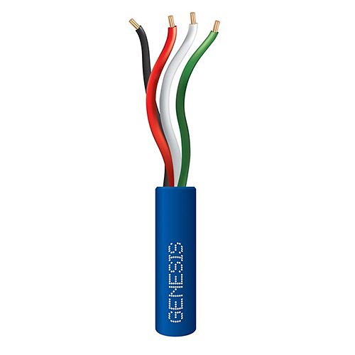 GENESIS CABLE | Cable 22/4 SOL
500&#39; Blue CMR Coil Pack