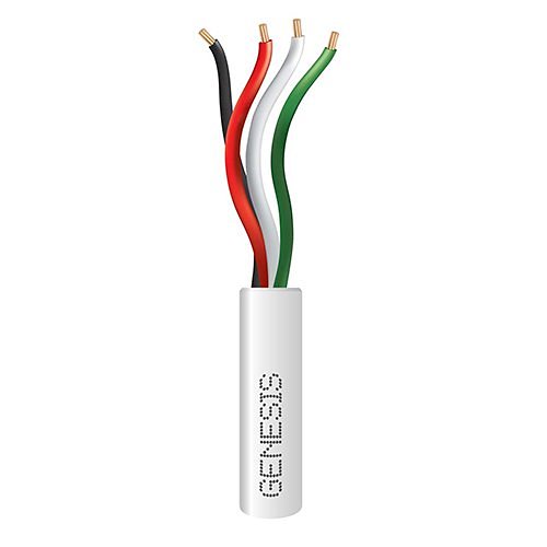 GENESIS CABLE | Cable 22/4 STR Riser 1000&#39; PB White