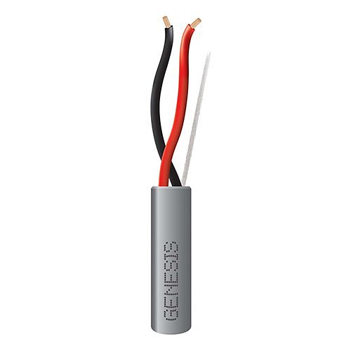 GENESIS CABLE | Cable 18/2 STR Riser PB Gray 500FT