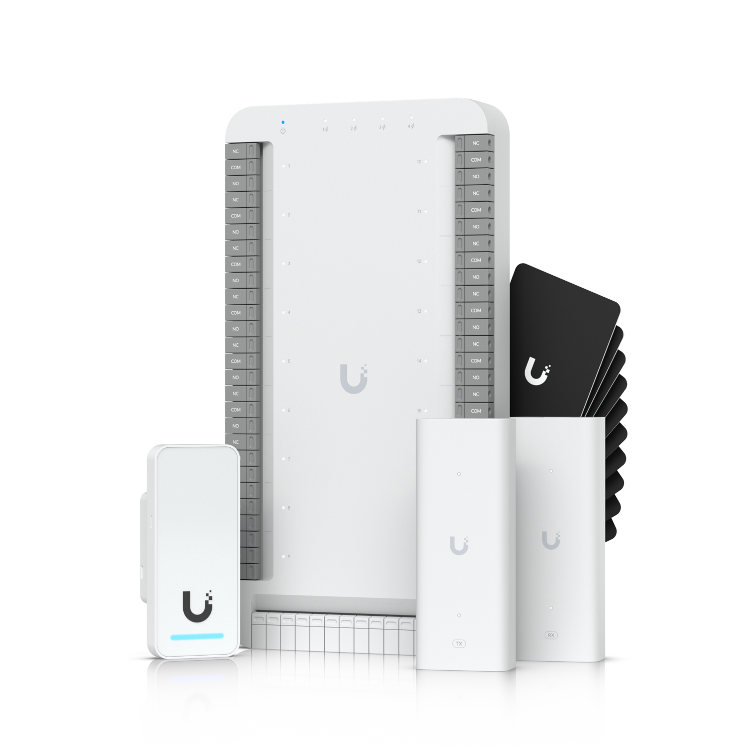 Ubiquiti | UniFi Access
Elevator Starter Kit 18 Floors
1) Elevator Hub
1) G2 Reader
2) 2-Wire PoE Extender
10) Access Cards